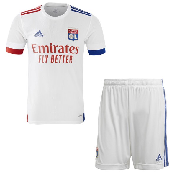 Camiseta Lyon 1ª Kit Niños 2020 2021 Blanco